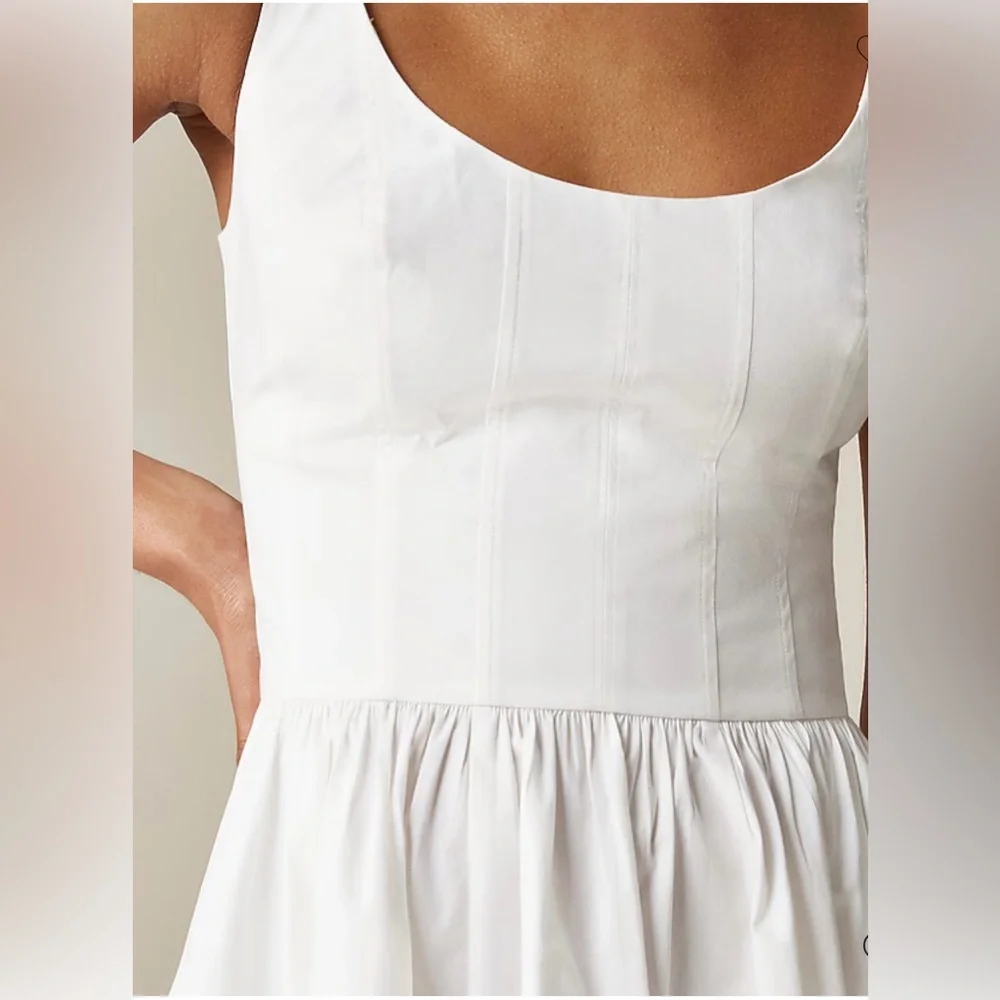 NWT J.Crew Fit-and-flare mini dress White Size 12 Party Wedding Brunch Date